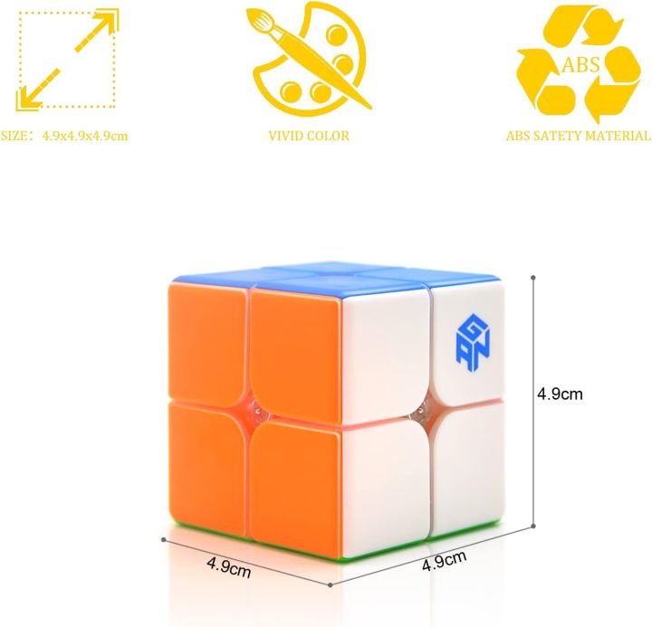 2x2 Speed Cube – Stickerless 2x2x2 Magic Cube Puzzle Toy for Kids & Adults | Jelly Colorful Transparent Magic Cube | Magnetic Pro Speed Cube – QY MS 2x2x2 M Mofangge Speed Cube | Fun Educational Puzzle Toy for Brain Training