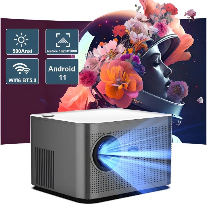 HY350%20Projector%20580ANSI%20Android11%204K%201920*1080P%20Dual%20Wifi6%20Voice%20Control%20Allwinner%20H713%20Electronic%20Focus%20BT5.0%20Home%20Office%20Cinema%20Projector%20-%20Image%204