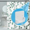 4 Pieces Adhesive Shower Curtain Rod Holder Shower Rod Retainer Wall Mount Holder, Shower Curtain Rod Not Included White. 