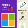 Office 2021 Setup in USB with Genuine Activation Key. 