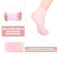 Silicone Moisturizing Heel Socks for Dry Cracked Feet Reusable Gel Foot Care Sleeves. 