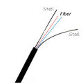 Fiber Cable Fiber Cable 2 Core with Steel Wire Imported Fiber Optic Cable High Quality Gpon Epon Media Convertor All Device Support. 