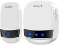 DAZAKA Doorbell Touch Wireless Cordless Plug in Battery Operated IP44 300m Range Wall Plug-in 36 Chimes 5-Level Volume (1 Receiver 1 Push). 