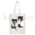Japan Manga Asta Black Clover Funny Anime Print Reusable Shopping Women Canvas Tote Bags Eco Shopper Shoulder Bags. 