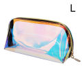 HAN Holographic Cosmetic Bag Transparent Makeup Case Pouch Toiletry Travel Organizer. 