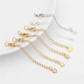 5Pcs Copper Chain Clad Iron Tail Lobster Chain for DIY Necklace Bracelet Jewelry Craft Making. 