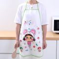 Hot Sale! Women Cute Cartoon Waterproof Random Print Oil-proof Apron Kitchen Restaurant Cooking Bib Aprons Sleeveless Overalls Hanging Neck. 