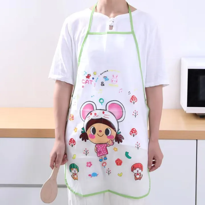 Hot%20Sale!%20Women%20Cute%20Cartoon%20Waterproof%20Random%20Print%20Oil-proof%20Apron%20Kitchen%20Restaurant%20Cooking%20Bib%20Aprons%20Sleeveless%20Overalls%20Hanging%20Neck%20-%20Image%203