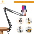 Tripod Articulating Arm Phone Holder, Phone Holder, Phone Clip Holder Clamp for Desk, Mount Flexible 360° Rotation, Long Arm Bracket for Universal Phone Stand Holder By Anzik Store. 