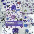 Purple Flower Stickers Journal Stickers Green PET Plant Stickers Aesthetic Stickers DIY. 