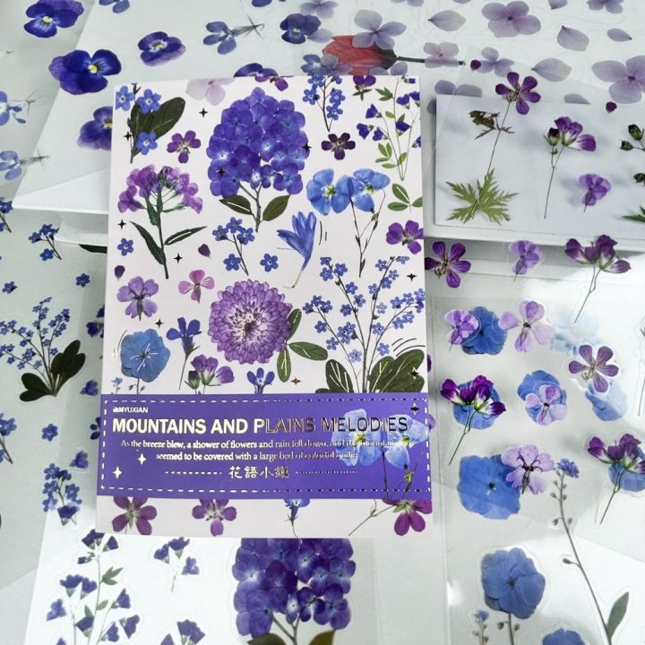 Purple%20Flower%20Stickers%20Journal%20Stickers%20Green%20PET%20Plant%20Stickers%20Aesthetic%20Stickers%20DIY%20-%20Image%204