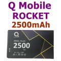 Q Smart Mobile Rocket Battery Replacement wiith 2500mAh Capacity_Black. 