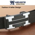 MENSPE Men's Belt Men Fashion Belt Men Genuine Leather Belts H Letter Pattern Belt Two-layer Cowhide Automatic Buckle Belts Brand Luxury High Quality Business Strap Male Waistband for Men. 