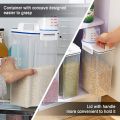 Pack of 3 - 2KG Plastic Airtight Food Storage Container with Measuring Cup Cereal Grain Rice Storage Box. 