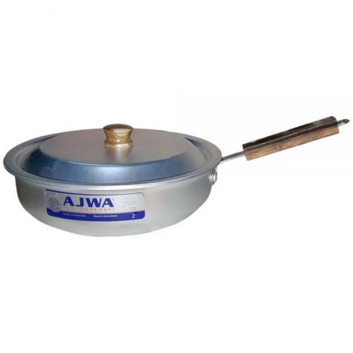 Frypan Silver Steel Frypans with Lid Fry Pan Silver Steel Frying Pan With Top Cover- Silver