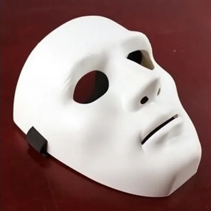 Plain White Face Mask – Blank Plastic Costume Mask for Halloween ...