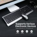 wireless keyboard and mouse Famor CS 100 wireless 2.4GHz keyboard & mouse metallic grey keyboard soft buttons with 5D 1600 DPI high grade mouse. 