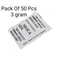 Desiccants Silica Gel Non Toxic Room Food Storage 50 Pcs 3 gram. 