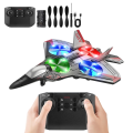 RC Plane Helicopter Quadcopter, RTF 2.4GHz 6-axis Gyro Remote Control Airplane RC Jet Fighter with 3D Flip, Gravity Sensing, Spray Stunts Easy to Fly RC Glider Toys for Adult Kids. 