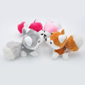 Cute Small Husky Dog Plush Doll Toy Keychain Keyring Pendant Bag Car Key Holder. 
