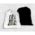 Lets Get Lost Printed Drawstring Bag Travel Customized Personalized Custom Name backpack. 