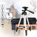 Universal Tripod Stand for Mobile Phones and Cameras with Mobile Phone Holder, 3.5 Feet Adjustable and Portable best for DSLR Live Stream, and Vlogging Model 3110 with Box and Free Bag. 