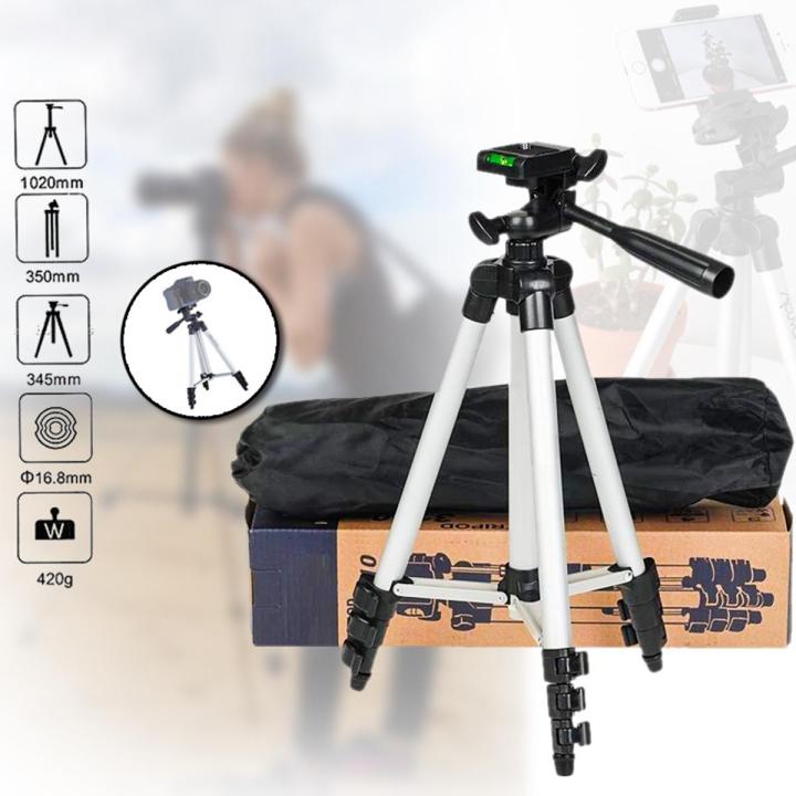 Universal Tripod Stand for Mobile Phones and Cameras with Mobile Phone Holder, 3.5 Feet Adjustable and Portable best for DSLR Live Stream, and Vlogging Model 3110 with Box and Free Bag