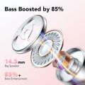 CASCHO Wireless Earbuds, Bluetooth 5.3 Headphones, 60Hrs Playback HD Stereo Audio LED Display, Over-Ear IPX7 Waterproof Earphones with Earhooks, Built-in Mic (Rose Gold). 