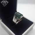Natural Emerald Ring 925 Sterling Silver Handmade Zamrud Stone Ring Zambian Emerald Panna Ring. 