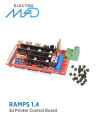 Ramps 1.4 3d Printer Control Board RepRap for Arduino Mega 2560. 