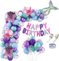 70pcs mermaid theme balloon kit for birthday party decorations. 