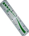 12  Inch Plastic Ruler Scale Art # 421 (1 Pcs). 