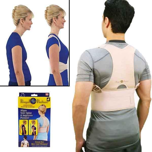 Cream Cotton & Polyester Royal Posture Support Belt
