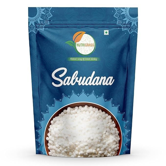 NUTRIGRASS Tapioca Pearls Sabudana (Sago), 100 Gm
