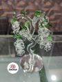 Crystal Glass Tree with Hanging Crystal Grapes – A Luxurious Decoration Piece with Six Crystal Glass Hangings, Offering a Captivating Display of Light. Perfect for Your Interior Décor with a Sophisticated, Spark Home Decor/Gifts/Souvenirs - 3361. 
