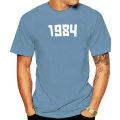Men T-shirt New Hot Gosha Rubchinskiy 1984 Logo T Shirt. Black Logo Print White. 
