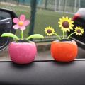 Creative Solar Car Ornament Auto Dancing Swinging Sun Flower Decoration Car Dashboard Decoration Supplies Shaking Car Accessorie. 