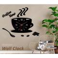 Coffee Cup  style Wooden   Wall Clock , Clock , Wooden Wall Clock  Wall Clock , Wood Wall Clock , Home Decor Wall Clock , Kids Room Wall Clock , Wall Hanging Decoration , Black Wood Wall Clock , Fancy Wall Clock , Woman Wall Clock , Laser Cut Wall Clock. 