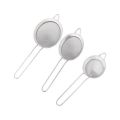 Stainless Steel Tea Strainer - Pack of 3 - Silver. 