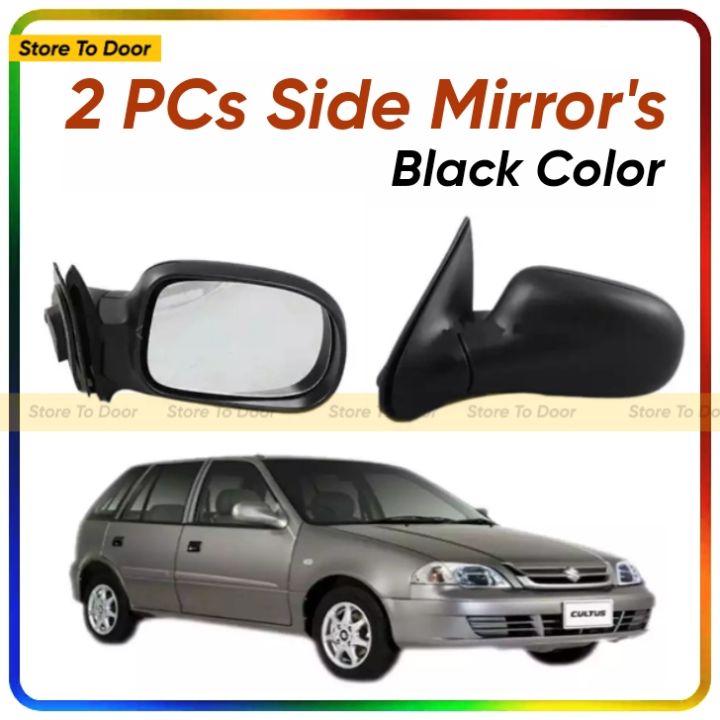 Suzuki Cultus Side Mirrors (2 Pcs) Black Color (2000 - 2016) Model