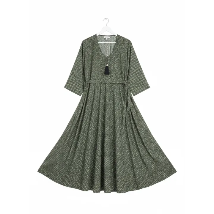 Green Printed Ladies Stitched Hijab – Soft Fabric, Elegant ...