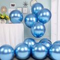 10pcs 10 inch  Original Shiny Blue Chrome Balloons Genuine Solid Metallic Chrome Blue Theme Balloon Party Balloons High Quality Latex Balloon  Birthday Party Decoration, Wedding same as shown on pics. 