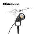 7W LED Garden Spike Light – Outdoor Blue Focus Landscape Spotlight | IP65 Waterproof & 180° Adjustable | Black Body Yard Lamp for Pathways, Lawns, Trees, Decorative Garden Lighting. 