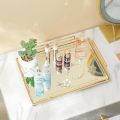 Acrylic  Tray Modern Style Gold Vanity Tray Perfume Tray for Bathroom Vanity Bedroom Gold. 