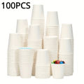 【HOT】 Disposable Small Paper Cups Supermarket Tasting Party Snack Packaging Office Coffee Drinks Candies Hotel Mini Mouthwash Cup. 