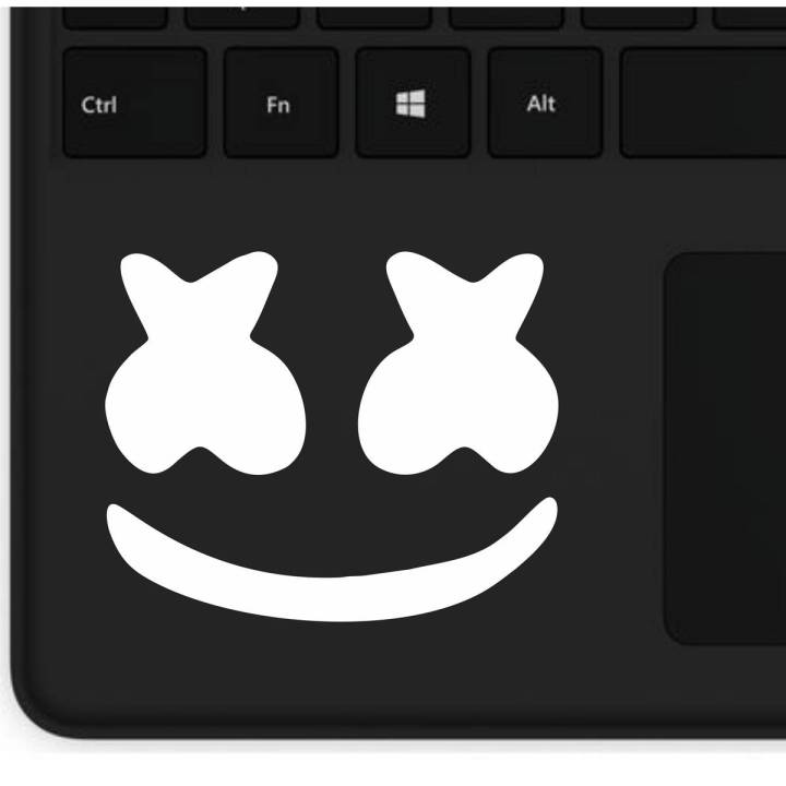Marshmello EDM DJ Vinyl Decal Laptop Stickers, Laptop Stickers