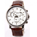 CASI0 WATCH FOR MENS AND BOY LUXURY WATCH WITH CHRONOGRAPH FEATURES AND LEATHER STRIP WITH FULL DATE AND TIME. 