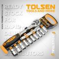 TOLSEN 12PCS 1/2" RATCHET WRENCH HANDLE WITH SOCKETS SET (Z-T). 
