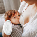 Nursing Breast Milk Collector Silica Gel 2 pcs Pair with Stopper. 