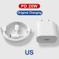 iPhone Original 20W PD2.0 Charger with Fast Certified Type-C Charger Adapter Compatible for Apple iPhone 14,13,12,11,X Series. 